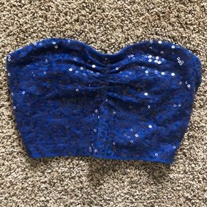 Express Blue Sequin Bralette